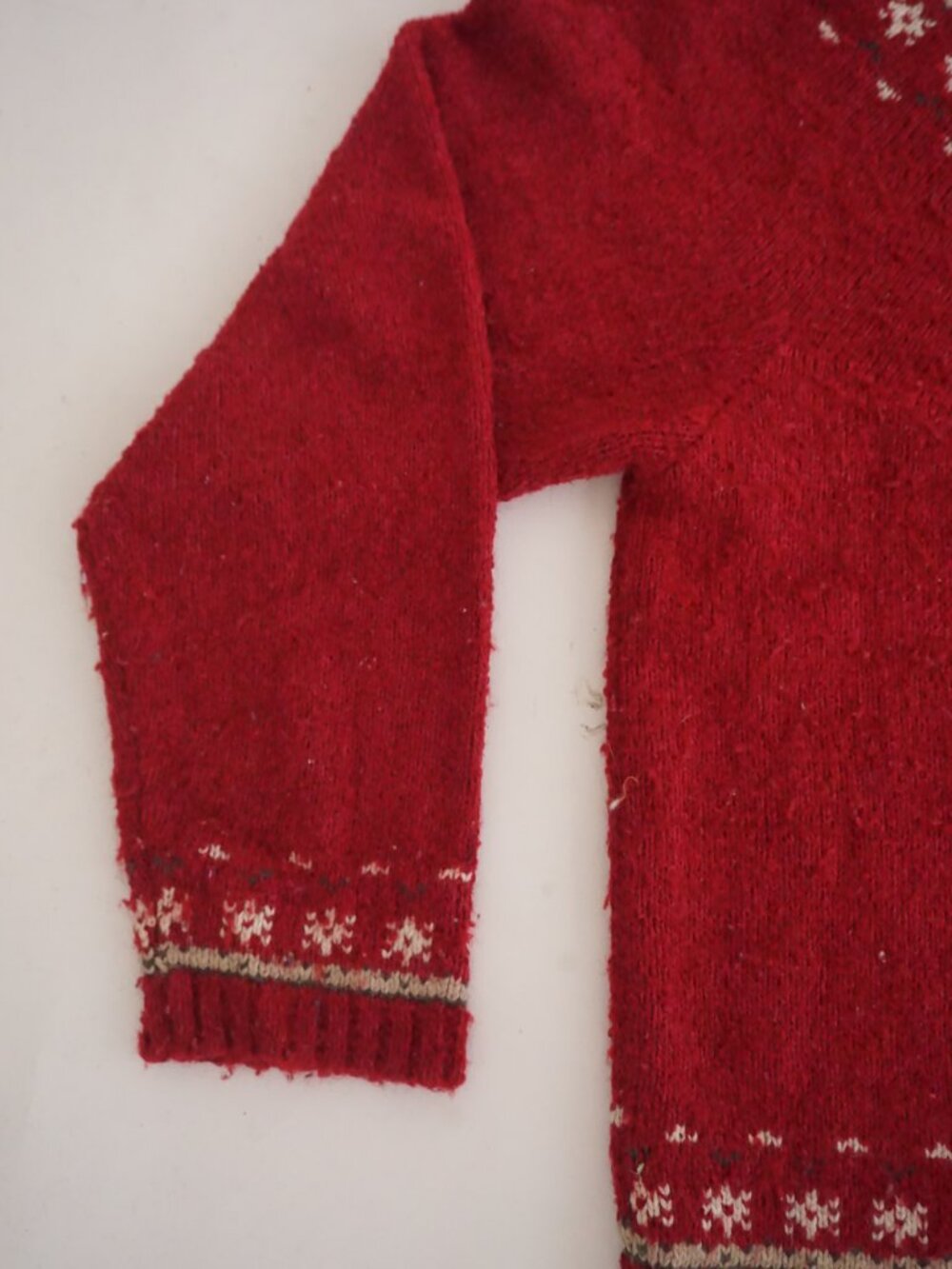 Vintage Croft & Barrow Red Cardinal Bird Branch Snowflake Christmas Cardigan L - Picture 7 of 10